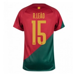 Portugal Rafael Leao #15 Hemmatröja VM 2022 Kortärmad